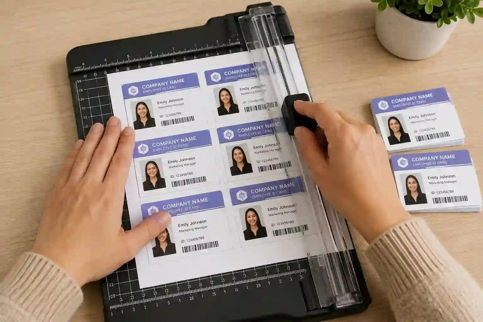 a4 sheet id card
